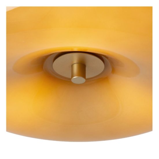 Plafoniera rotonda contemporanea tortora oro