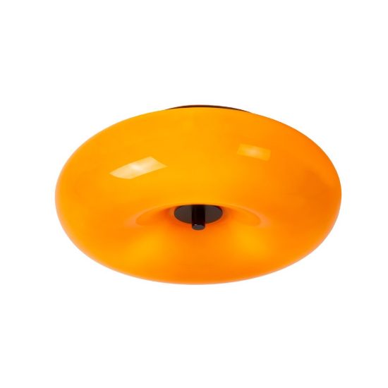 Plafoniera rotonda moderna arancione nero