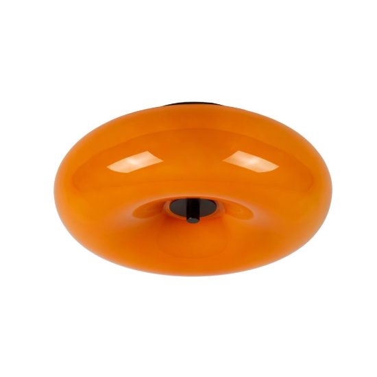 Plafoniera rotonda moderna arancione nero