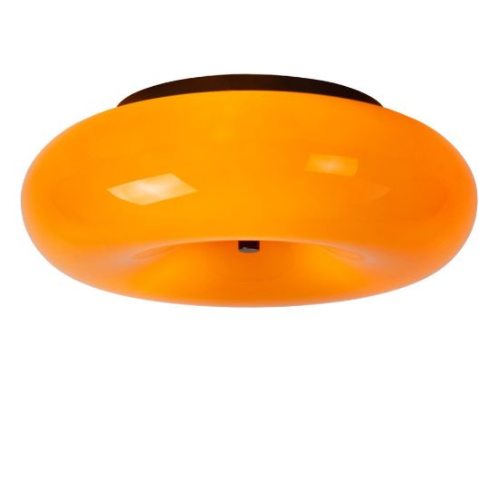 Plafoniera rotonda moderna arancione nero