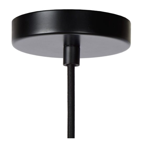 Lampadario a sospensione piccolo conico per sala da pranzo moderno naturale nero