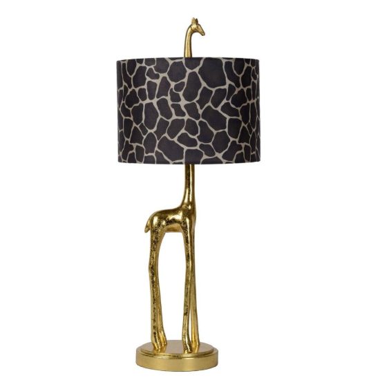 Lampada da tavolo per sala da pranzo contemporanea oro marrone a forma di giraffa