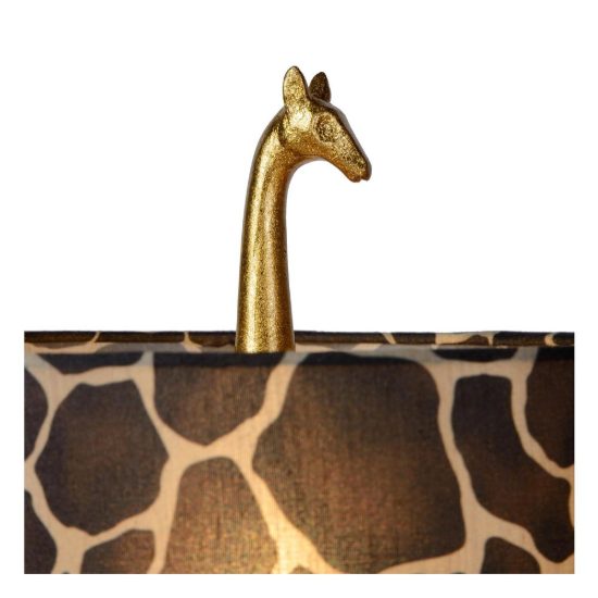 Lampada da tavolo per sala da pranzo contemporanea oro marrone a forma di giraffa