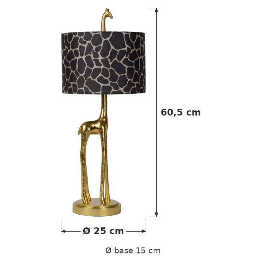 Lampada da tavolo per sala da pranzo contemporanea oro marrone a forma di giraffa
