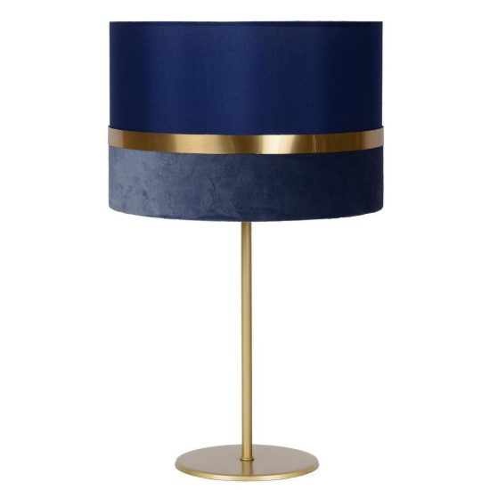 Lampada da tavolo a cilindro per sala da pranzo contemporanea blu oro