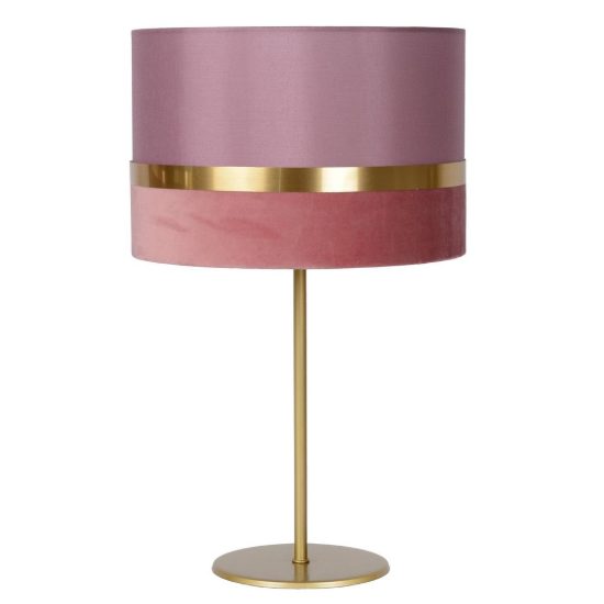 Lampada da tavolo a cilindro per soggiorno contemporanea rosa oro