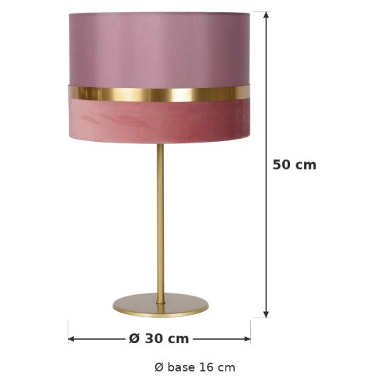 Lampada da tavolo a cilindro per soggiorno contemporanea rosa oro