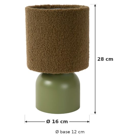 Abat-jour a cilindro per comodino moderno verde nero