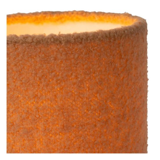 Abat-jour a cilindro per comodino moderno giallo ocra