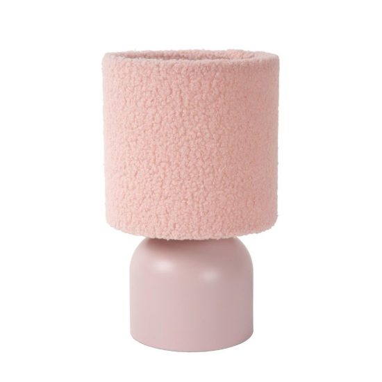 Abat-jour a cilindro per comodino moderno rosa nero