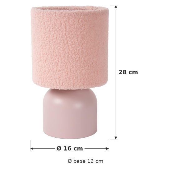 Abat-jour a cilindro per comodino moderno rosa nero