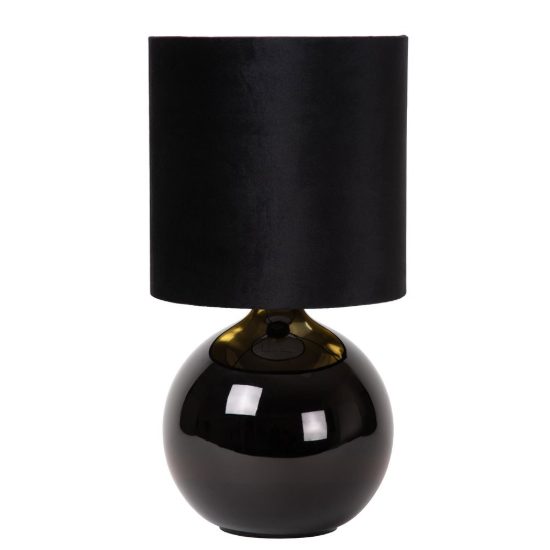 Lampada da tavolo a cilindro per soggiorno contemporanea nero
