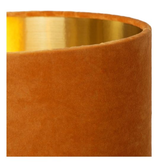 Lampada da tavolo a cilindro per salotto contemporanea giallo ocra