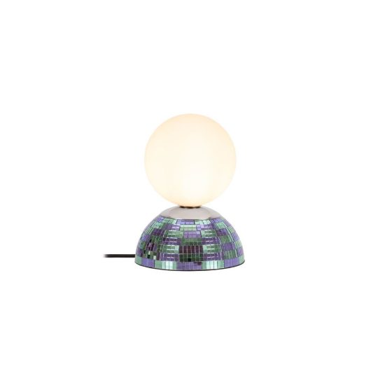 Abat-jour a globo per comodino moderno blu