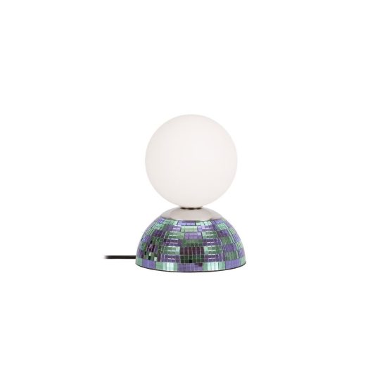 Abat-jour a globo per comodino moderno blu