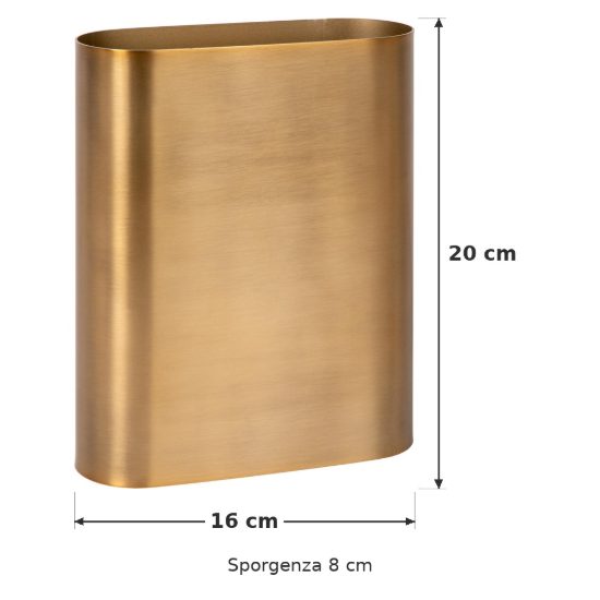 Applique 2 luci ovale per sala da pranzo moderna oro