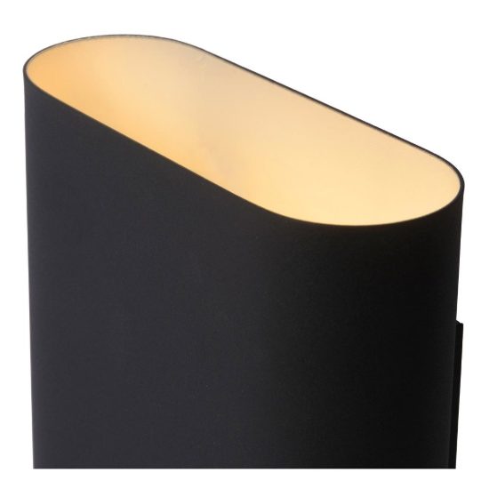 Applique 2 luci ovale per soggiorno moderna nero bianco