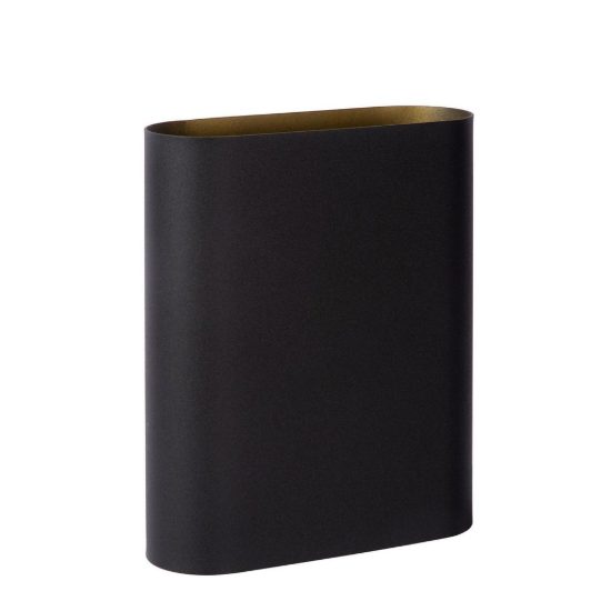 Applique 2 luci ovale per soggiorno moderna nero oro