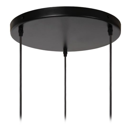 Lampadario a sospensione con 3 pendenti a grappolo per sala da pranzo contemporaneo bianco nero
