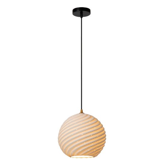 Lampadario a sospensione a sfera per sala da pranzo contemporaneo bianco nero