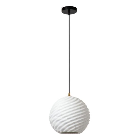 Lampadario a sospensione a sfera per sala da pranzo contemporaneo bianco nero