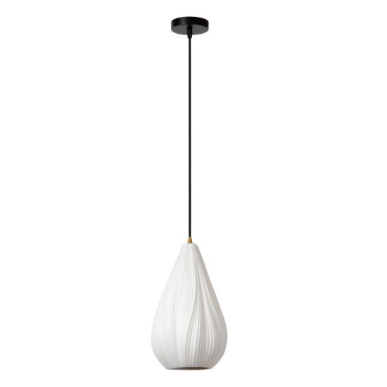 Lampada a sospensione a goccia per salotto contemporanea bianco nero