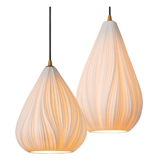 Lampadario a sospensione con 4 pendenti per salotto contemporaneo bianco nero
