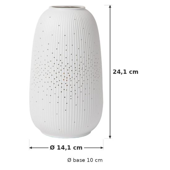 Abat-jour ovale per comodino contemporaneo bianco