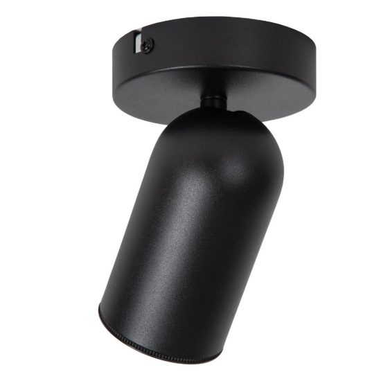 Faretto da soffitto con base tonda per soggiorno orientabile moderno nero