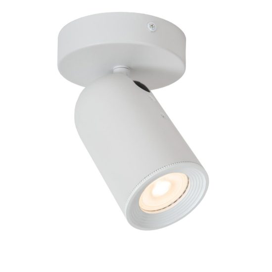 Faretto da soffitto con base tonda per salotto orientabile moderno bianco