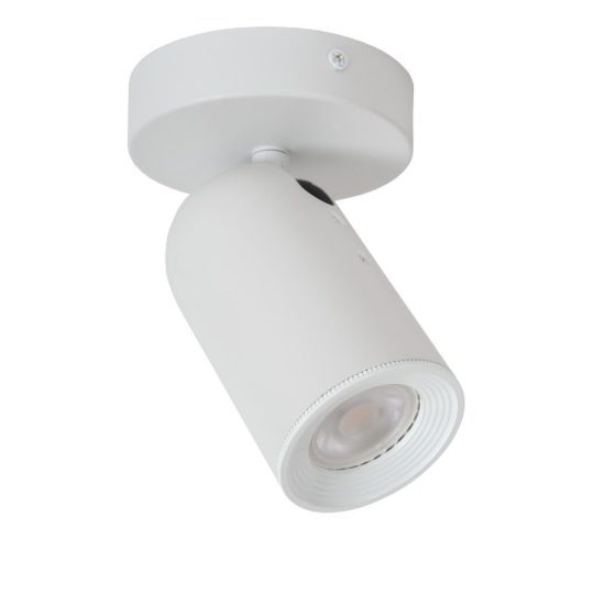 Faretto da soffitto con base tonda per salotto orientabile moderno bianco