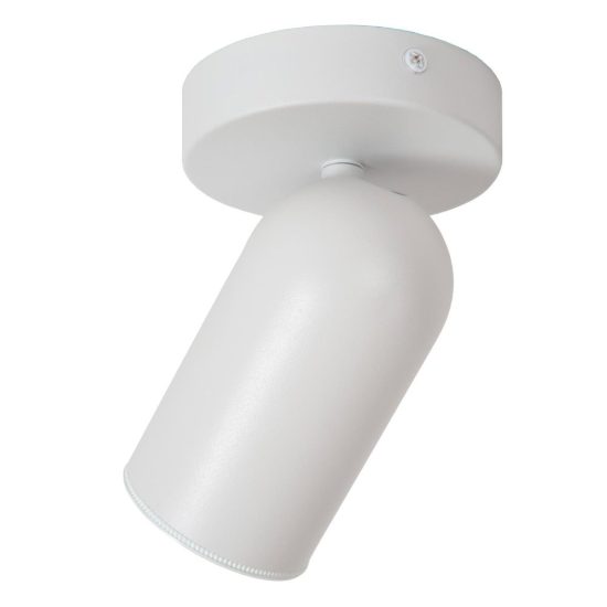 Faretto da soffitto con base tonda per salotto orientabile moderno bianco