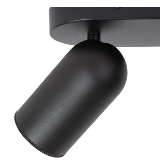 Plafoniera con 2 faretti orientabili moderna ovale nero