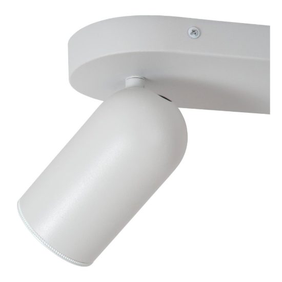 Plafoniera con 2 faretti orientabili moderna ovale bianco