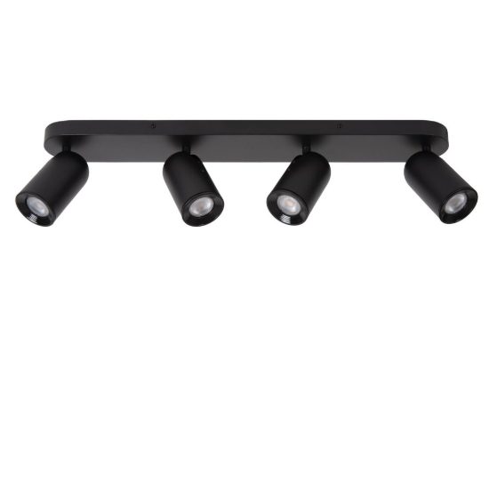 Plafoniera con 4 faretti orientabili moderna nero