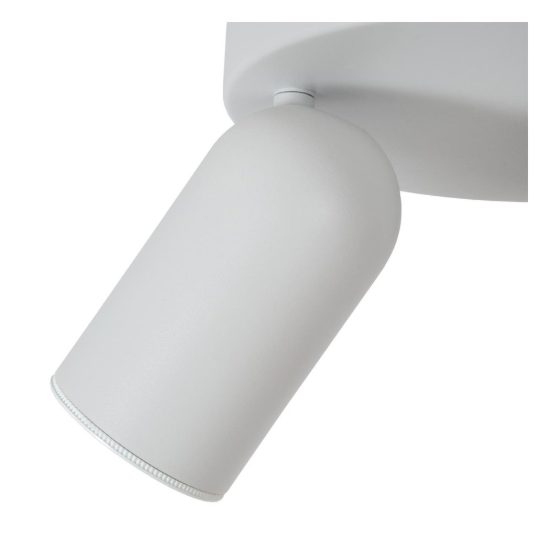 Plafoniera con 3 faretti orientabili moderna rotonda bianco