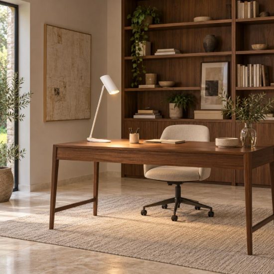 Lampada da scrivania a cilindro per studio moderna bianco