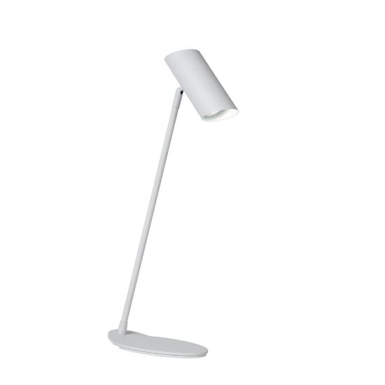 Lampada da scrivania a cilindro per studio moderna bianco