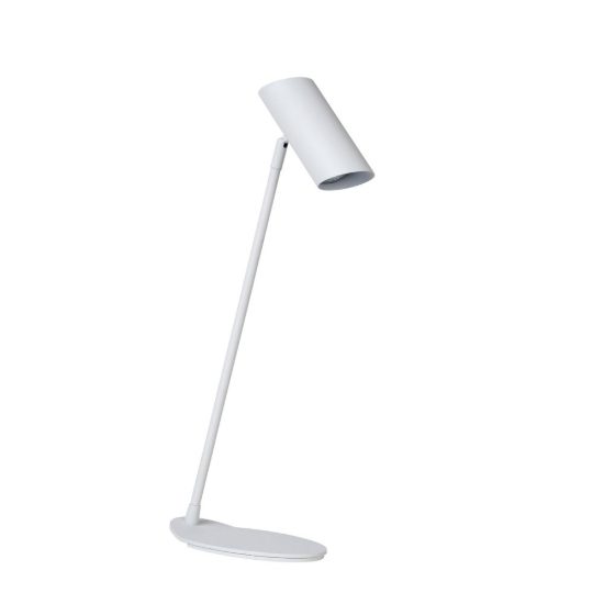 Lampada da scrivania a cilindro per studio moderna bianco