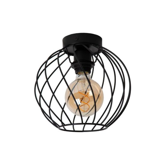Plafoniera a sfera moderna nero