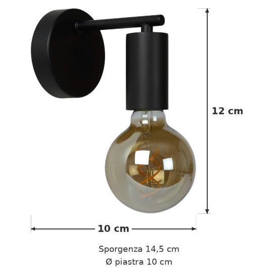 Applique per soggiorno moderna nero