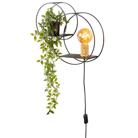 Applique per comodino camera da letto contemporanea nero oro