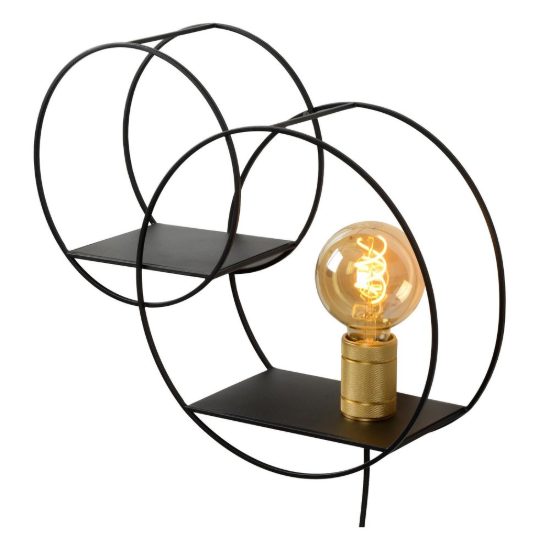 Applique per comodino camera da letto contemporanea nero oro
