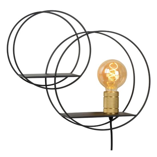 Applique per comodino camera da letto contemporanea nero oro