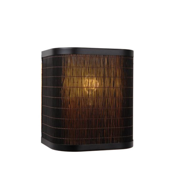 Applique rettangolare per soggiorno moderna nero naturale