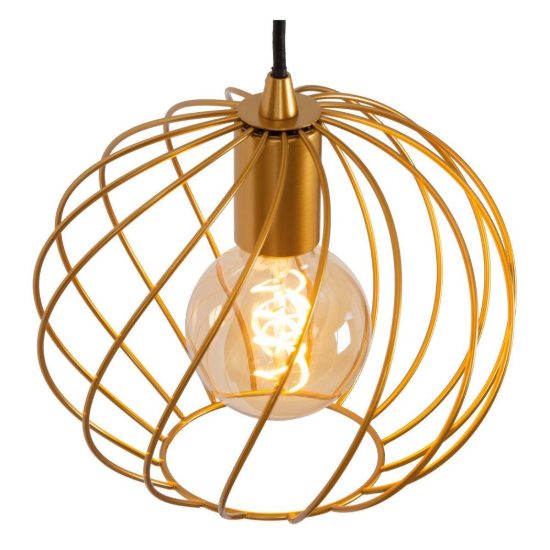 Lampadario a sospensione con 3 pendenti a cascata per soggiorno contemporaneo oro nero