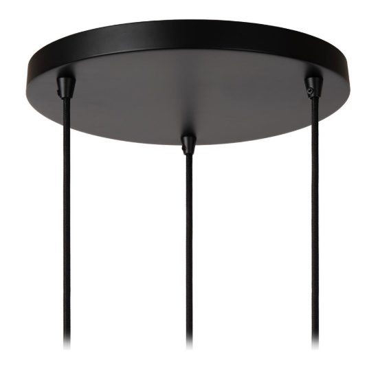 Lampadario a sospensione con 3 pendenti a cascata per soggiorno contemporaneo oro nero