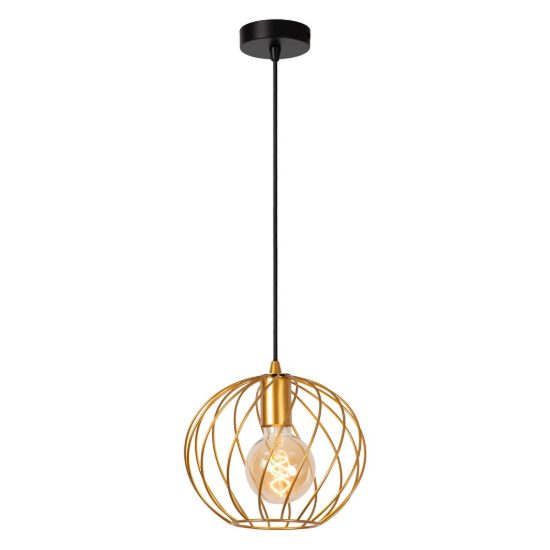 Lampadario a sospensione piccolo a sfera per soggiorno contemporaneo oro nero