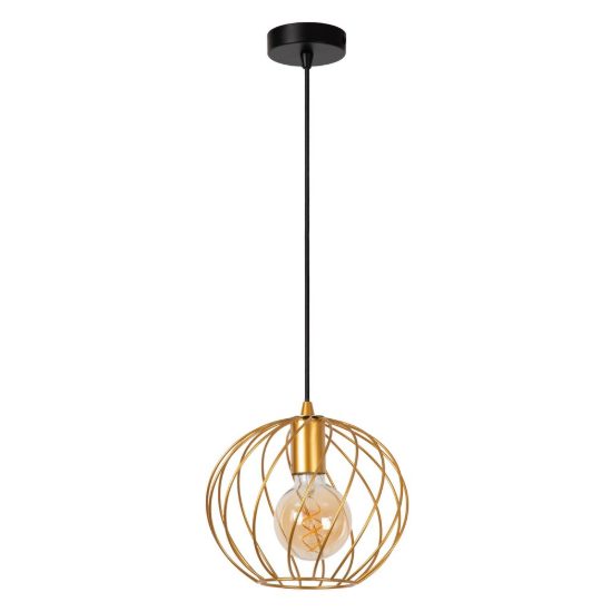 Lampadario a sospensione piccolo a sfera per soggiorno contemporaneo oro nero