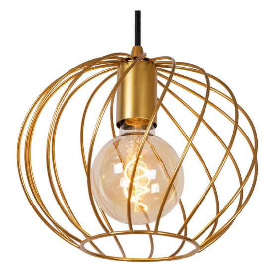Lampadario a sospensione piccolo a sfera per soggiorno contemporaneo oro nero